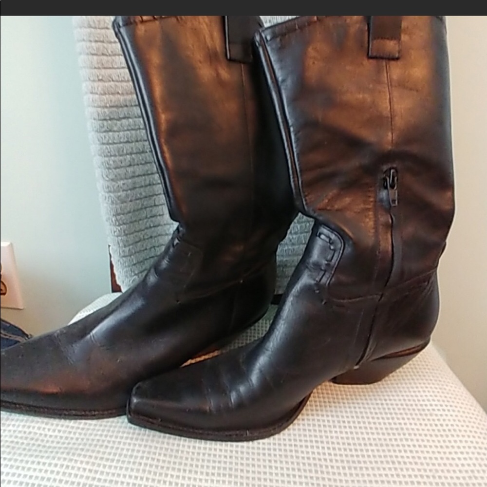 BCBG Black Cowboy Boot size 6.5